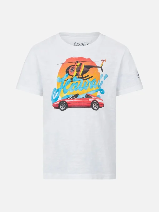 T-shirt da bambino con stampa Hawaii
