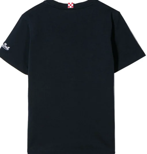 T-shirt da bambino con taschino stampato astronauta