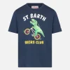 T-shirt da bambino dinosauro motociclista