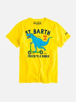 T-shirt da bambino Dinosauro Scooter