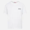 T-shirt da bambino Dover in jersey di cotone bianco con ricamo St. Barth