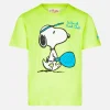 T-shirt da bambino giallo fluo in cotone con stampa Snoopy Padel | SNOOPY - EDIZIONE SPECIALE PEANUTS™