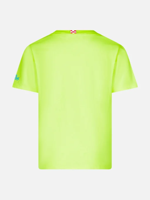 T-shirt da bambino giallo fluo in cotone con stampa Snoopy Padel | SNOOPY - EDIZIONE SPECIALE PEANUTS™
