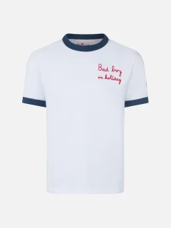 T-shirt da bambino in cotone con ricamo