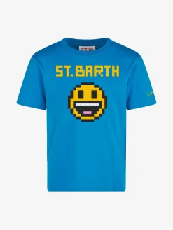 T-shirt da bambino in cotone con stampa