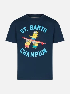 T-shirt da bambino in cotone con stampa St. Barth Champion Minions | MINIONS EDIZIONE SPECIALE