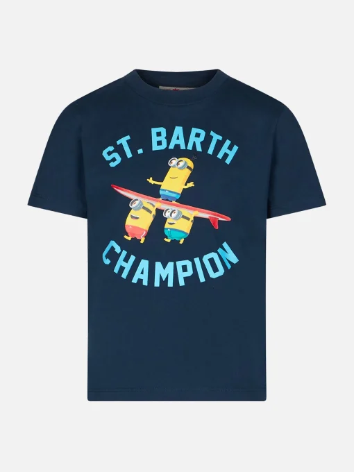 T-shirt da bambino in cotone con stampa St. Barth Champion Minions | MINIONS EDIZIONE SPECIALE
