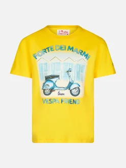 T-shirt da bambino in cotone con stampa Vespa Forte dei Marmi | EDIZIONE SPECIALE VESPA®