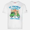 T-shirt da bambino in cotone con stampa Vespa St. Tropez | EDIZIONE SPECIALE VESPA®