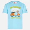T-shirt da bambino in cotone con stampa Vespa Mykonos | EDIZIONE SPECIALE VESPA®