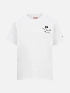 T-shirt da bambino in cotone con stampa Snoopy e ricamo Pirata St. Barth | EDIZIONE SPECIALE SNOOPY PEANUTS