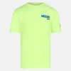 T-shirt da bambino in cotone con stampa cartolina di Miami Beach