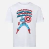 T-shirt da bambino in cotone con stampa Capitan America | EDIZIONE SPECIALE MARVEL