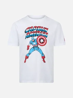 T-shirt da bambino in cotone con stampa Capitan America | EDIZIONE SPECIALE MARVEL