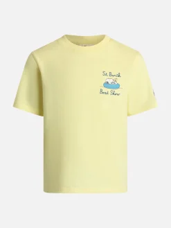 T-shirt da bambino in cotone con stampa Snoopy e ricamo salone nautico St. Barth | EDIZIONE SPECIALE SNOOPY PEANUTS