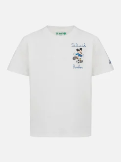 T-shirt da bambino in cotone pesante con stampa Cameron Mickey e ricamo St. Barth Bomber | EDIZIONE SPECIALE DISNEY