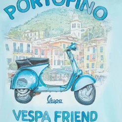 T-shirt da bambino in cotone con stampa Portofino Vespa Friend | Vespa® Special Edition