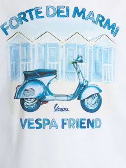T-shirt da bambino in cotone con stampa Forte dei Marmi Vespa friends | EDIZIONE SPECIALE VESPA