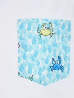 T-shirt da bambino in cotone Kea con taschino stampato