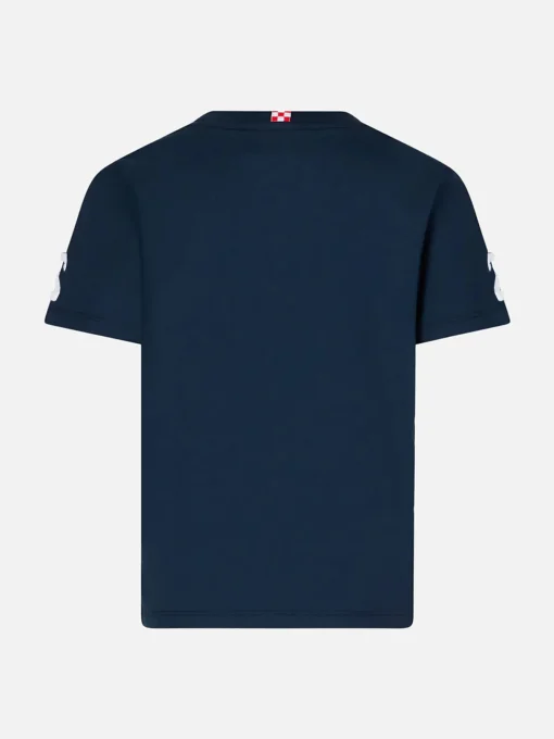 T-shirt da bambino in cotone con scritta St. Barth College