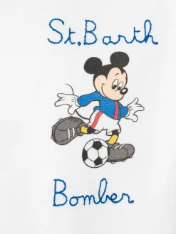 T-shirt da bambino in cotone pesante con stampa Cameron Mickey e ricamo St. Barth Bomber | EDIZIONE SPECIALE DISNEY