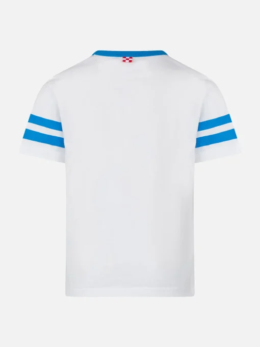 T-shirt da bambino in cotone con scritta St. Barth College