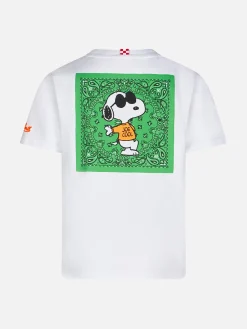T-shirt da bambino in cotone con ricamo frontale I'm cool e Snoopy sul retro | EDIZIONE SPECIALE PEANUTS™