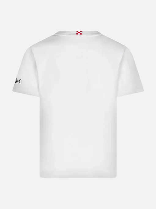 T-shirt da bambino in cotone con stampa Vespa St. Tropez | EDIZIONE SPECIALE VESPA®