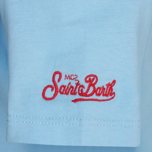 T-shirt da bambino in cotone azzurro con skater Bart | EDIZIONE SPECIALE DEI SIMPSON