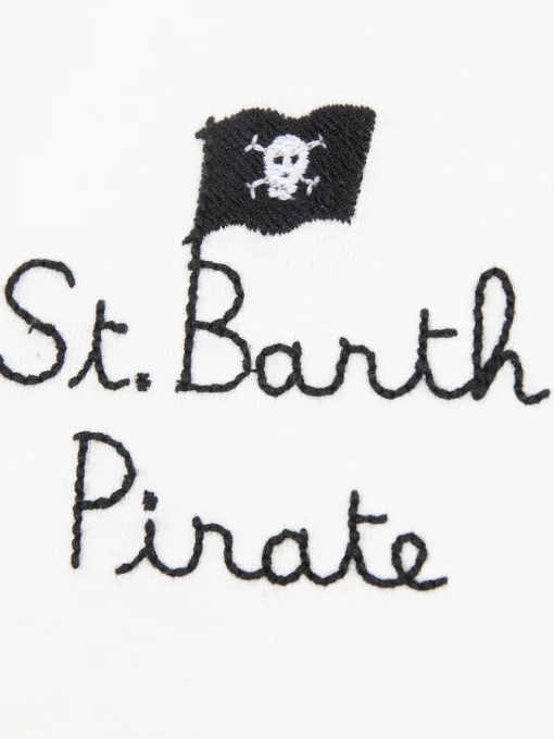 T-shirt da bambino in cotone con stampa Snoopy e ricamo Pirata St. Barth | EDIZIONE SPECIALE SNOOPY PEANUTS