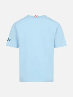 T-shirt da bambino in cotone con stampa coccodrillo St. Barth best friends