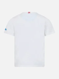T-shirt da bambino in cotone Kea con taschino stampato