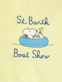T-shirt da bambino in cotone con stampa Snoopy e ricamo salone nautico St. Barth | EDIZIONE SPECIALE SNOOPY PEANUTS
