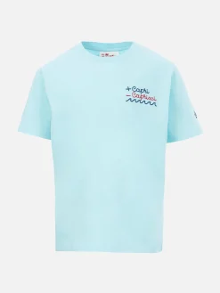 T-shirt da bambino in jersey di cotone Portofino Jr con + ricamo Capri - Capricci | EDIZIONE SPECIALE INSULTI LUMINOSI
