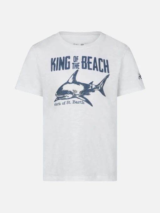 T-Shirt da bambino stampa King of The Beach