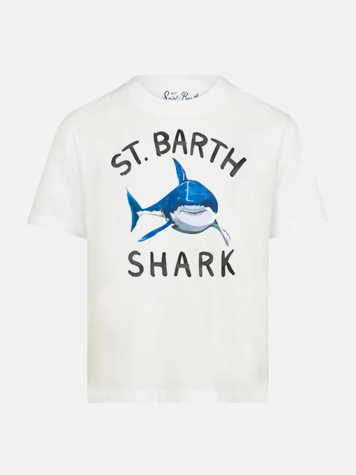 T-shirt da bambino stampa squalo