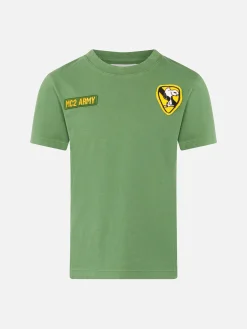 T-shirt da bambino verde militare con stampa Snoopy | SNOOPY - EDIZIONE SPECIALE PEANUTS™