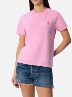 T-shirt da donna girocollo Emilie in jersey di cotone con ricamo Bikini Obsession