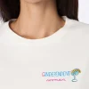 T-shirt da donna in cotone bianca pesante Emilie con ricamo Gindependent woman