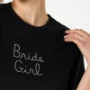 T-shirt da donna in cotone con ricamo strass Bride Girl