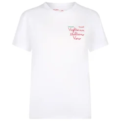 T-shirt da donna in cotone con ricamo