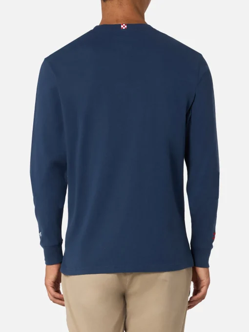 T-shirt da uomo blu Luton con ricamo Mi me faccio i cassi miei! | VACANZE DI NATALE EDIZIONE SPECIALE
