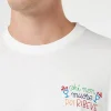 T-shirt da uomo classica in jersey di cotone Portofino con ricamo Chi non muore poi ribeve | EDIZIONE SPECIALE INSULTI LUMINOSI