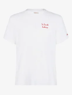 T-shirt da uomo con ricamo St. Barth habituè