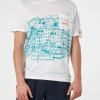 T-shirt da uomo Ecstasea in jersey di lino con stampa piazzata Cannes e taschino ricamato