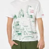 T-shirt da uomo Ecstasea in jersey di lino con stampa Capri piazzata e taschino ricamato