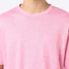 T-shirt da uomo Ecstasea in jersey di lino rosa con taschino