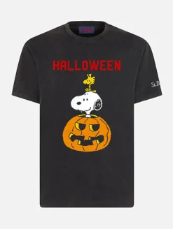 T-shirt da uomo in cotone pesante con stampa Halloween | SNOOPY - EDIZIONE SPECIALE PEANUTS™
