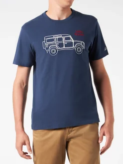 T-shirt da uomo in cotone pesante con ricamo Latin Rover