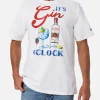 T-shirt da uomo in cotone con stampa piazzata It's Gin o'clock